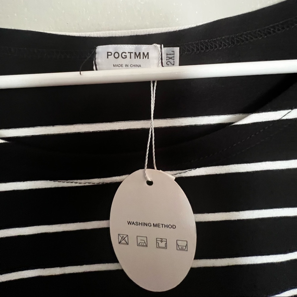 Black and White Striped Shirt